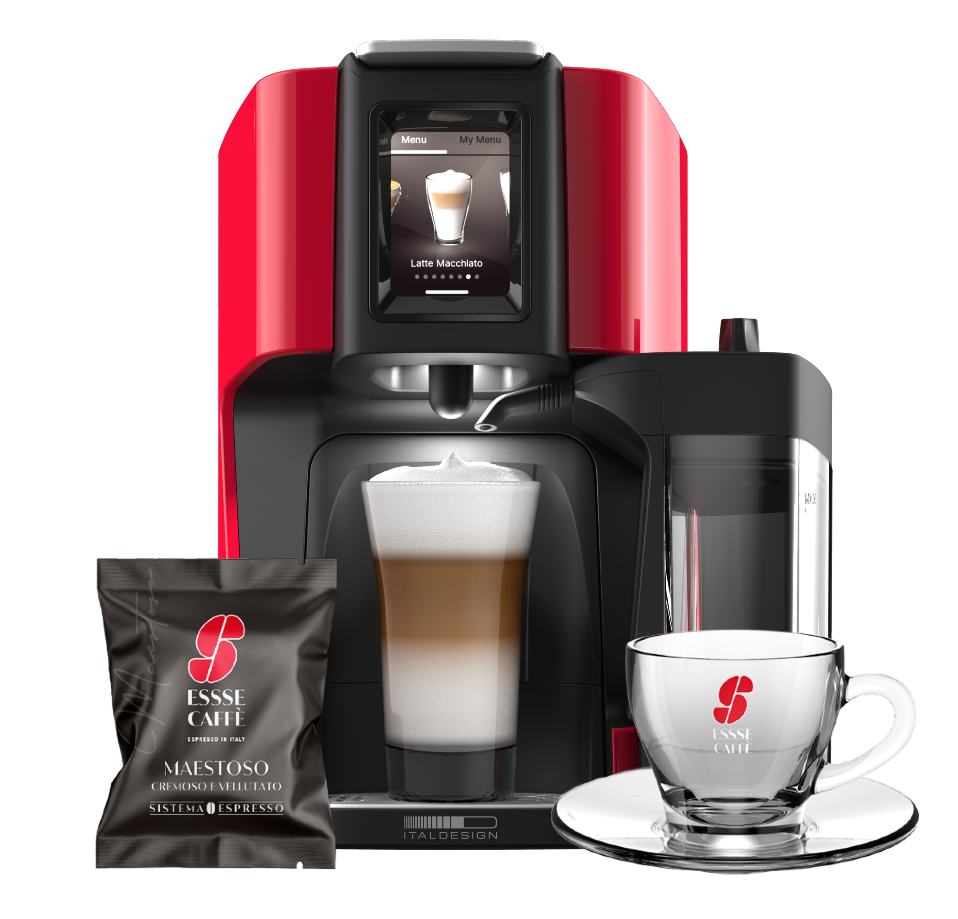 Macchina S.20 Latte + 6 tazze cappuccino + 50 capsule Maestoso